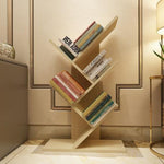 Rustic Standing Tree Bookshelf Wood Display Rack