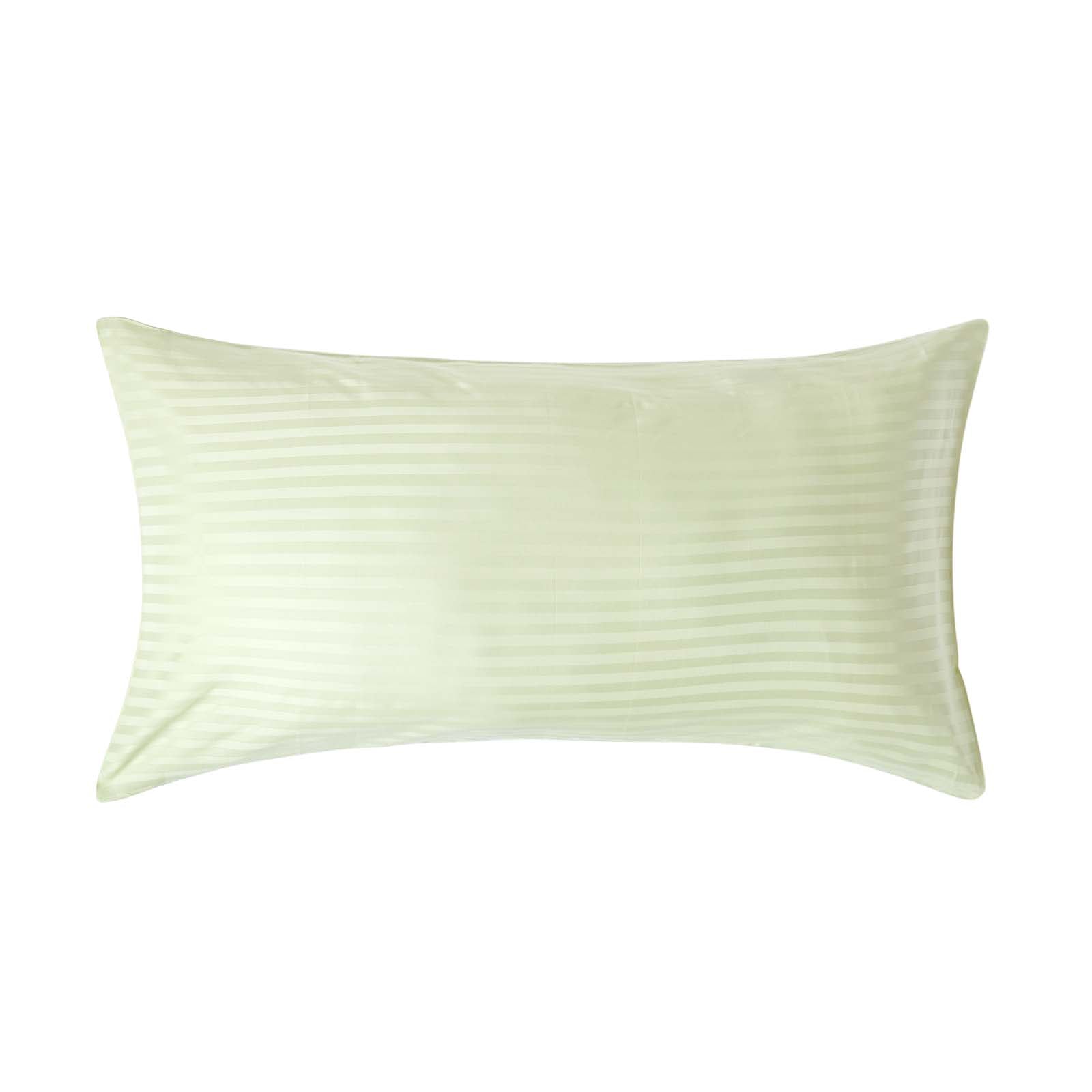 Egyptian Cotton Satin Stripe Housewife Pillowcase 330 Tc | King Pillow Case | Sage Green