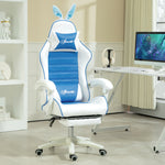 Racing Chair W/ Footrest Rabbit Ears | Blue