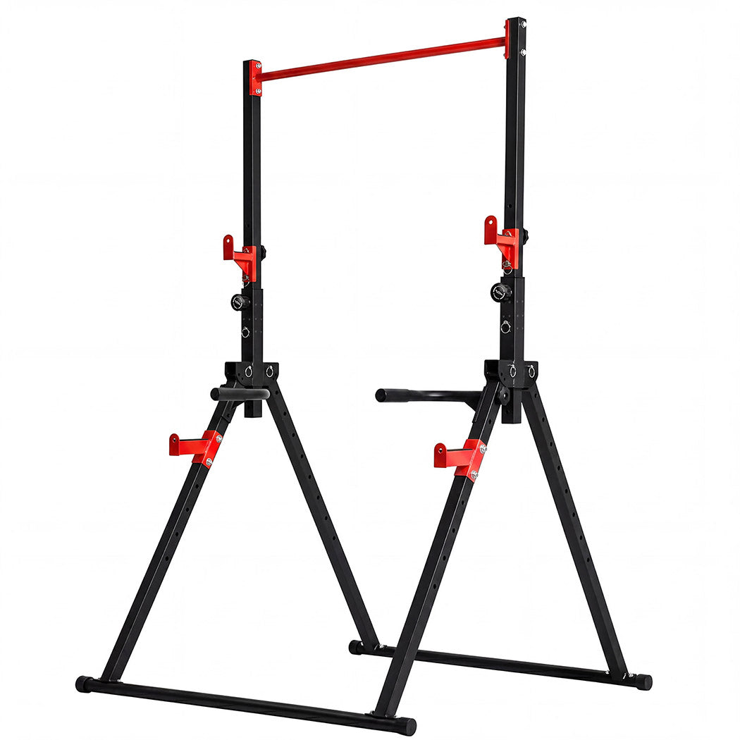 Centra Pull Up Bar,pull Up Station,dip Bars Free Standing,220kg,black Red