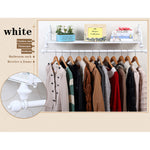 Wall Mounted Metal Clothes Garment Shop Display Rack With Shelf