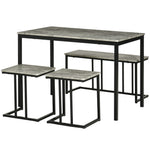 Dining Table Set Concrete Effect Kitchen Table And Chairs