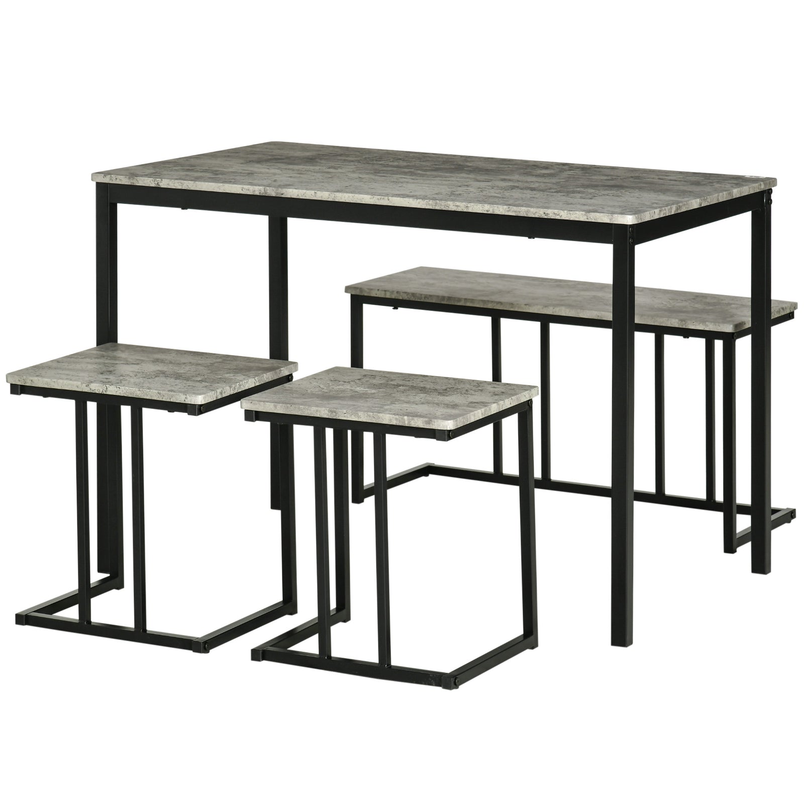 Dining Table Set Concrete Effect Kitchen Table And Chairs