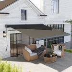 4x3(m) Full Cassette Electric Awning, Aluminium Frame | Dark Gray