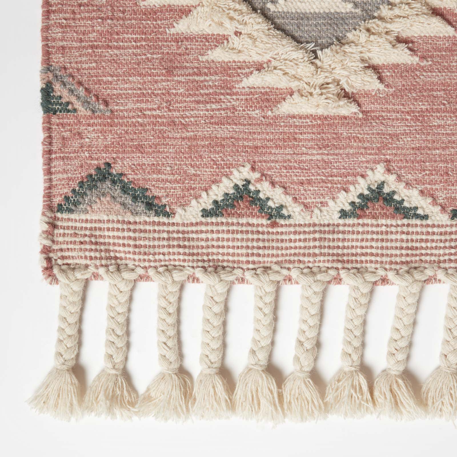 Pali Pink Kilim Wool Rug | 200cm | Pink