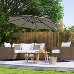 3x3m Cantilever Parasol W/ 360° Crank Handle Tilt | Light Grey