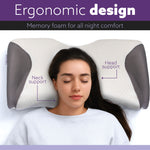 Luxury Orthopedic Memory Foam Cervical Neck Support Pillow 64x42x12.5cm, Side Sleeper Pillow For Back & Stomach Sleepers