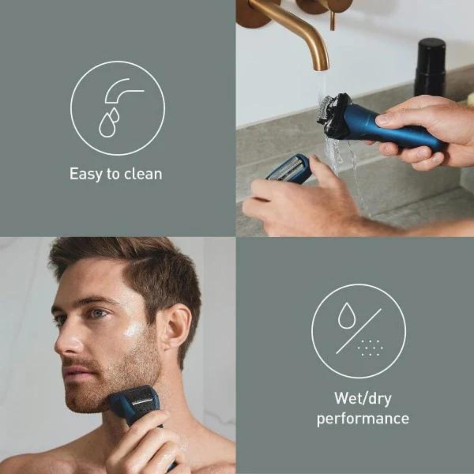 Es-lt4b 3-blade Wet And Dry Electric Shaver