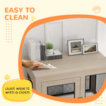 Dog Crate Table W/ Cushion Two Doors - Ak Color | Brown