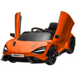 Mclaren 765lt Licensed 12v Kids Ride On Car W/ Mp3 Music | Orange