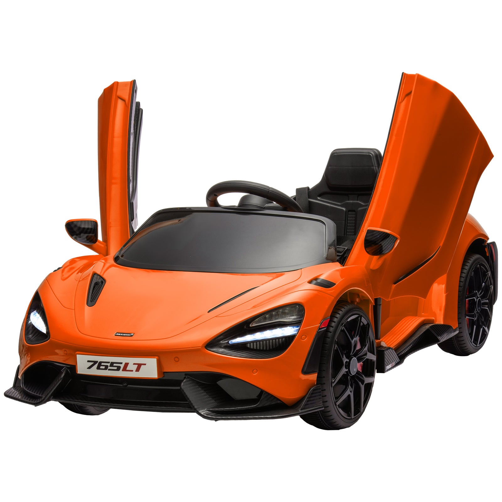 Mclaren 765lt Licensed 12v Kids Ride On Car W/ Mp3 Music | Orange