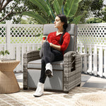 Rattan Recliner Chair, Adjustable Backrest