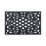 Ornate Small Eco-friendly Doormat In Grey With Open Back | Small | Grey