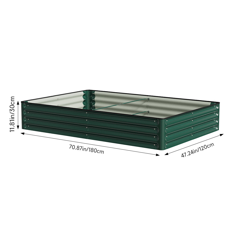 Rectangular Galvanized Steel Raised Garden Bed | Medium