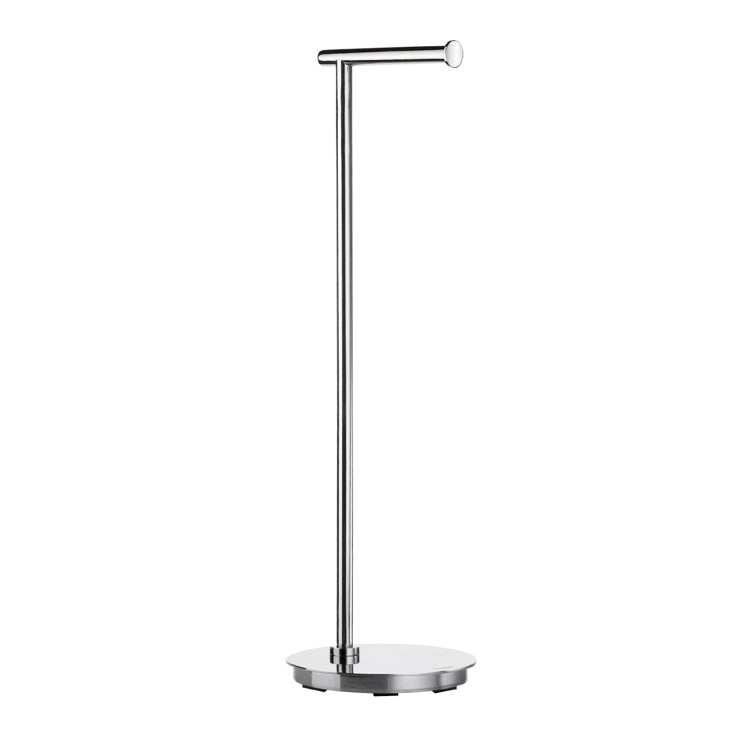 Polished Stainless Steel Toilet Roll Holder With Round Base | Polished Stainless Steel