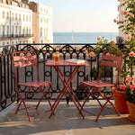 Colourways Vibrant Folding Patio Or Balcony Set | Terracotta