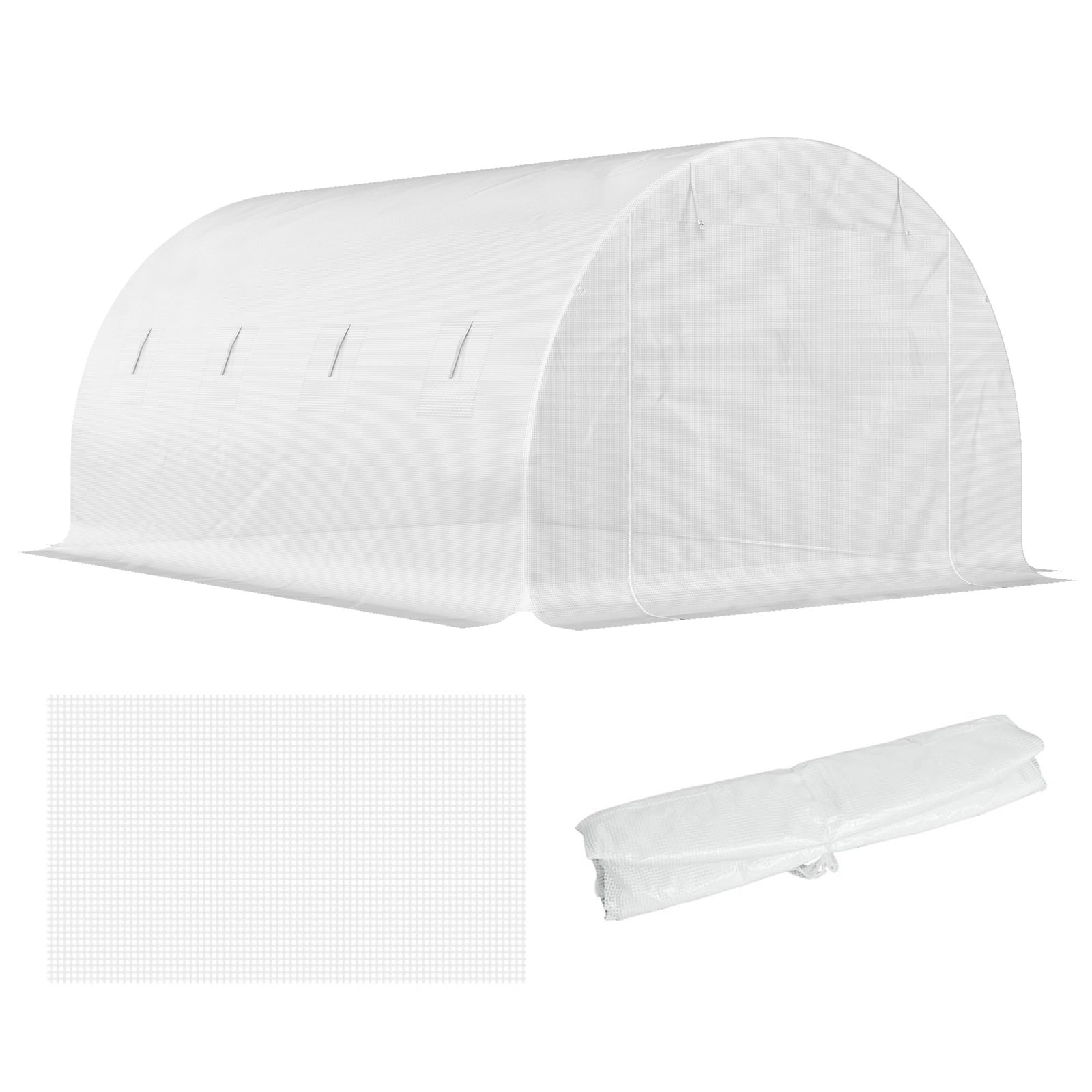 4 X 3 X 2m Greenhouse Replacement Cover | White