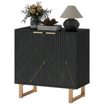 Sideboard Buffet Cabinet With 2 Doors And Adjustable Shelves | One Size | Black