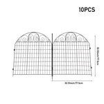 Breeins 10pcs Arched Metal  Decorative Garden Fence Panels