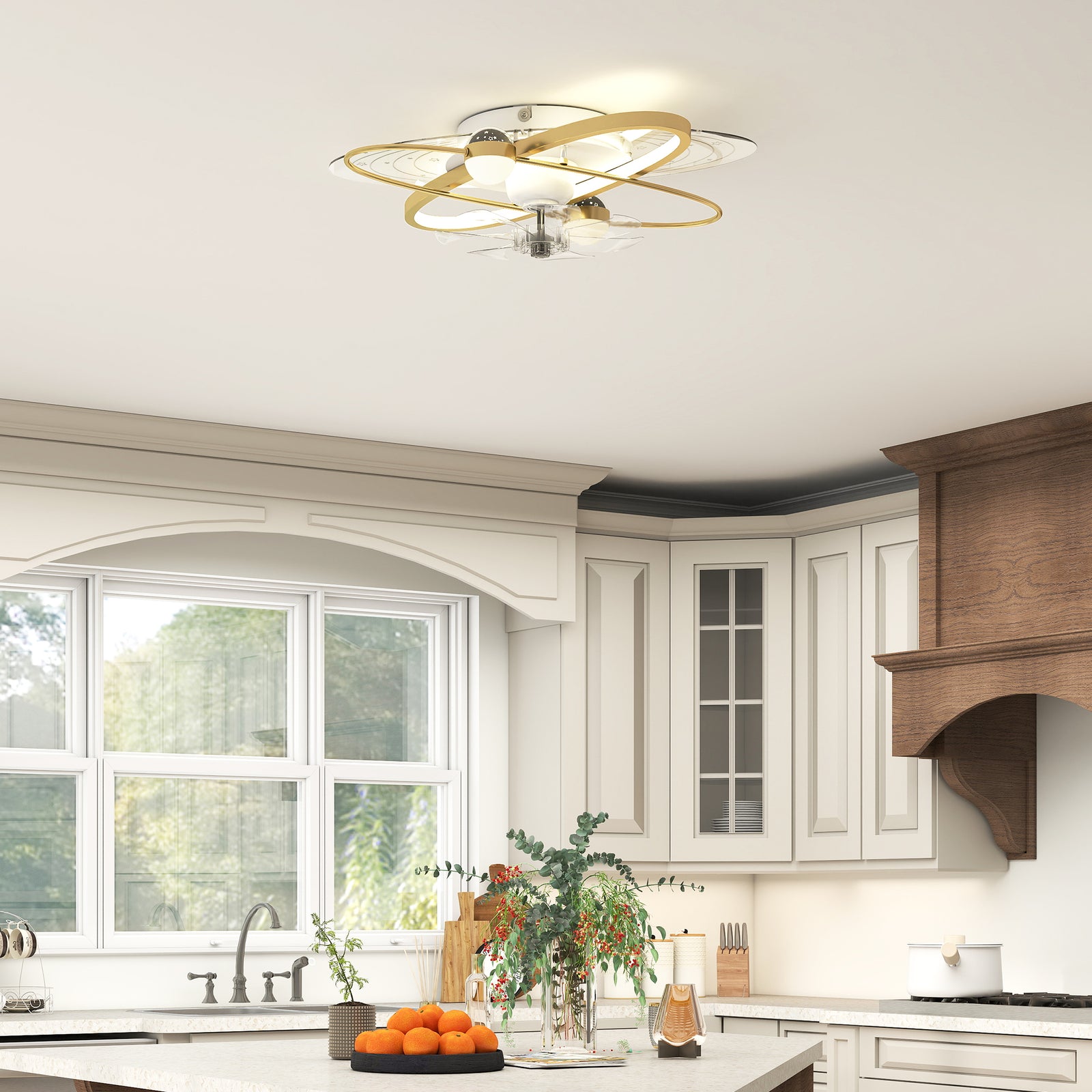 Ceiling Fan With Light And Remote & App Control Led Ceiling Fan Light | Gold