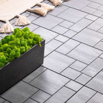 Pack Of 10 Mosaic Composite Interlocking Decking Tiles | Light Grey