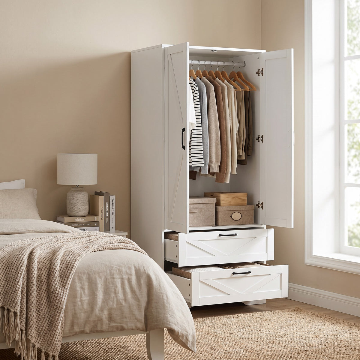 Breeins 2-door Wardrobe With Drawers