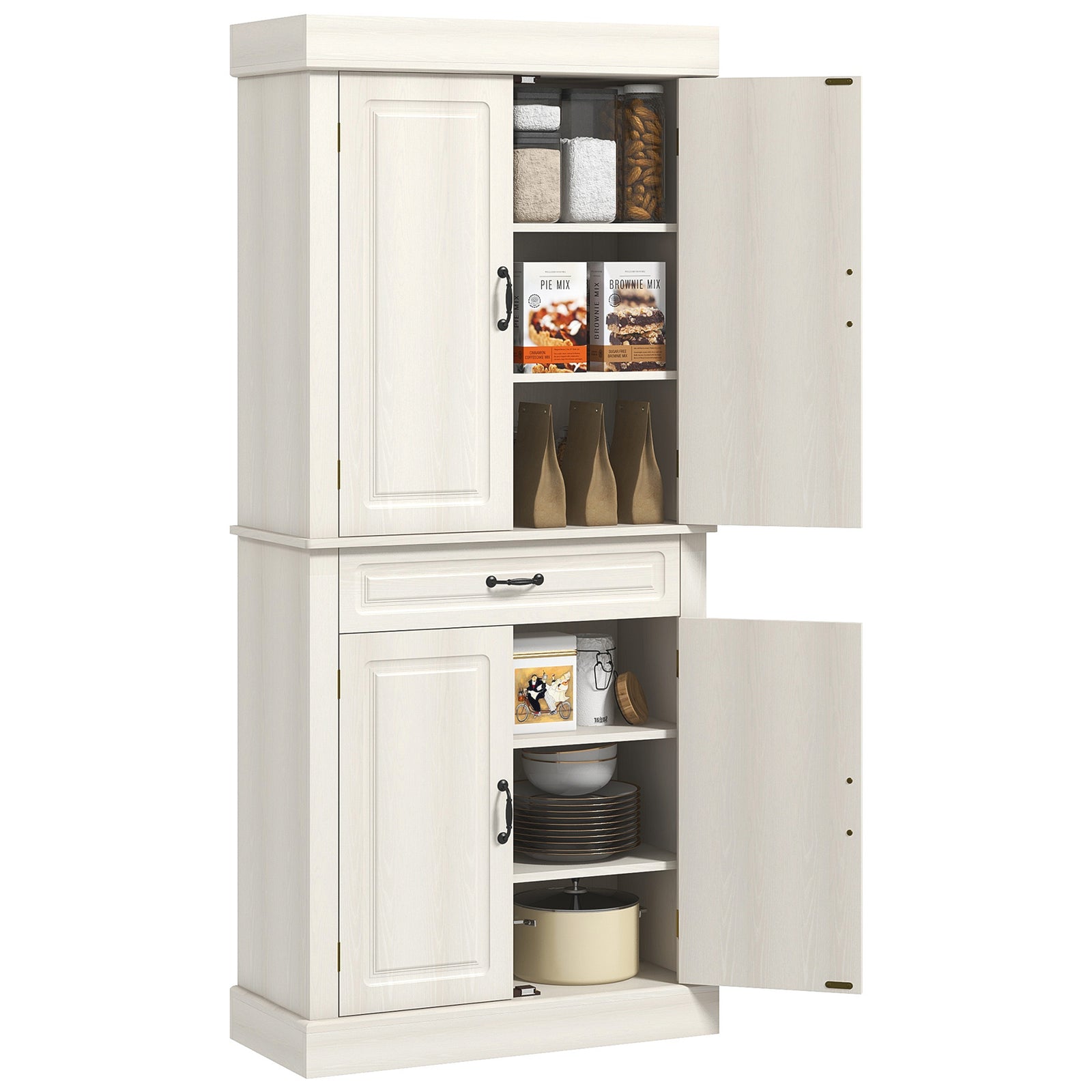 Freestanding Cupboard With Drawer, Shelves