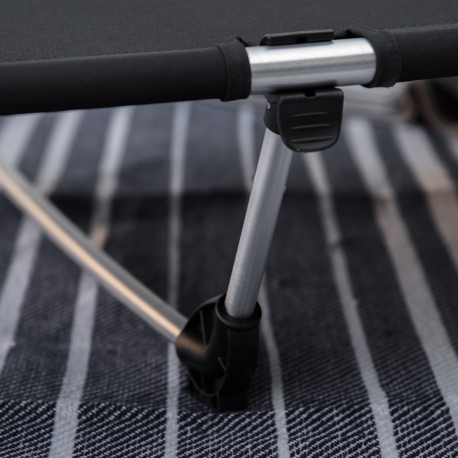 Lightweight Portable Camping Cot For Adults & Kids | Black