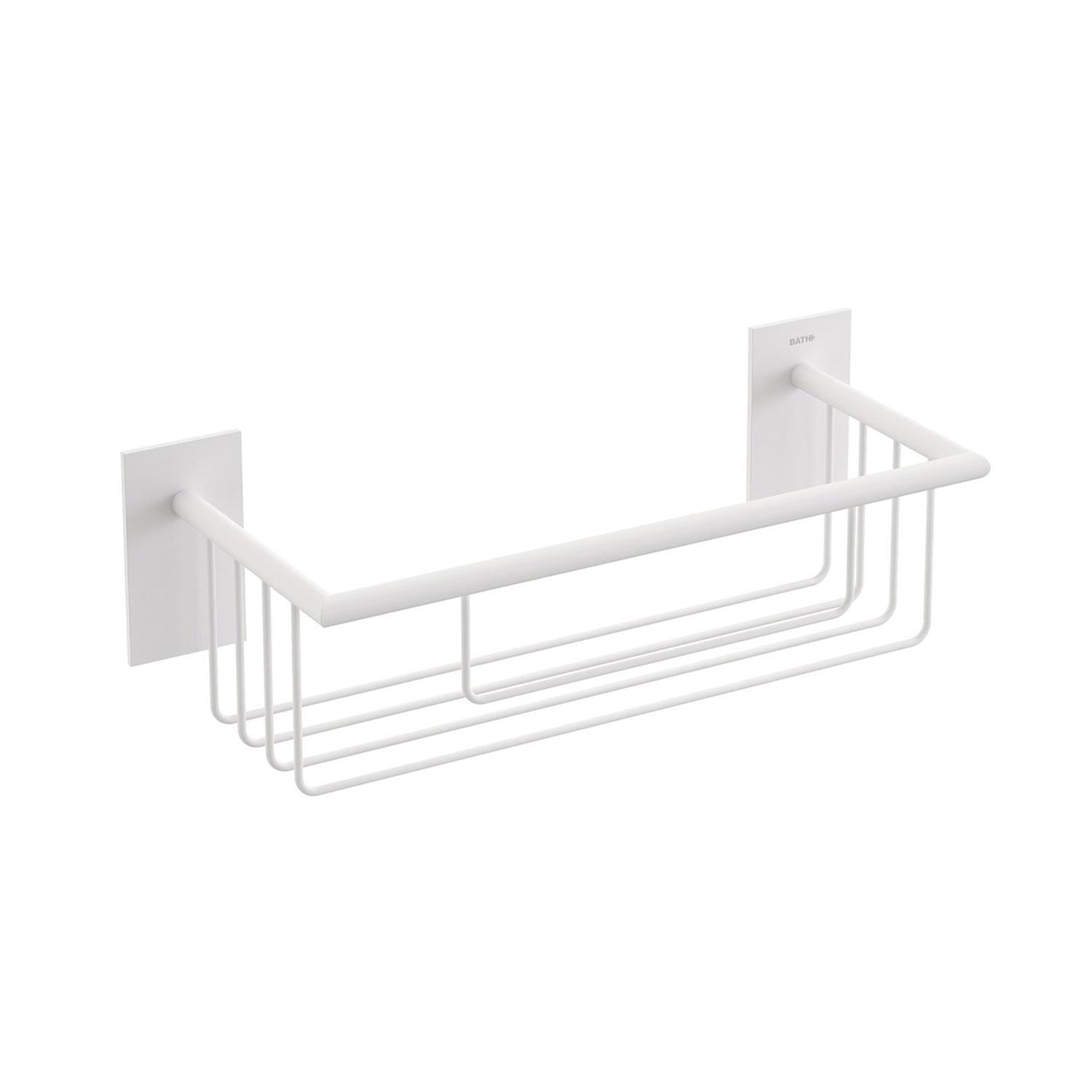 Shower Caddy, 30cm, Self-adhesive, White, Anti-corrosion Stick Collection