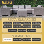 Premium Square Waterproof Garden Furniture Cover, Outdoor Patio Weatherproof Rattan Sofa Guard Cover | 125 x 125 x 74cm | Black