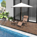Metal Frame Zero Gravity Lounger W/ Head Pillow For Patio | Beige