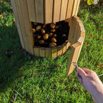 Wooden Potato Planter Barrel | 42cm x 42cm x 65cm | Brown