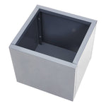 Zinc Galvanized Steel Planter Box With Drainage Hole –square Raised Planter Box Outdoor Balcony Garden Trough Pot | Large | Light Grey