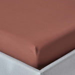 Egyptian Cotton Fitted Sheet 200 Tc | Double | Chocolate