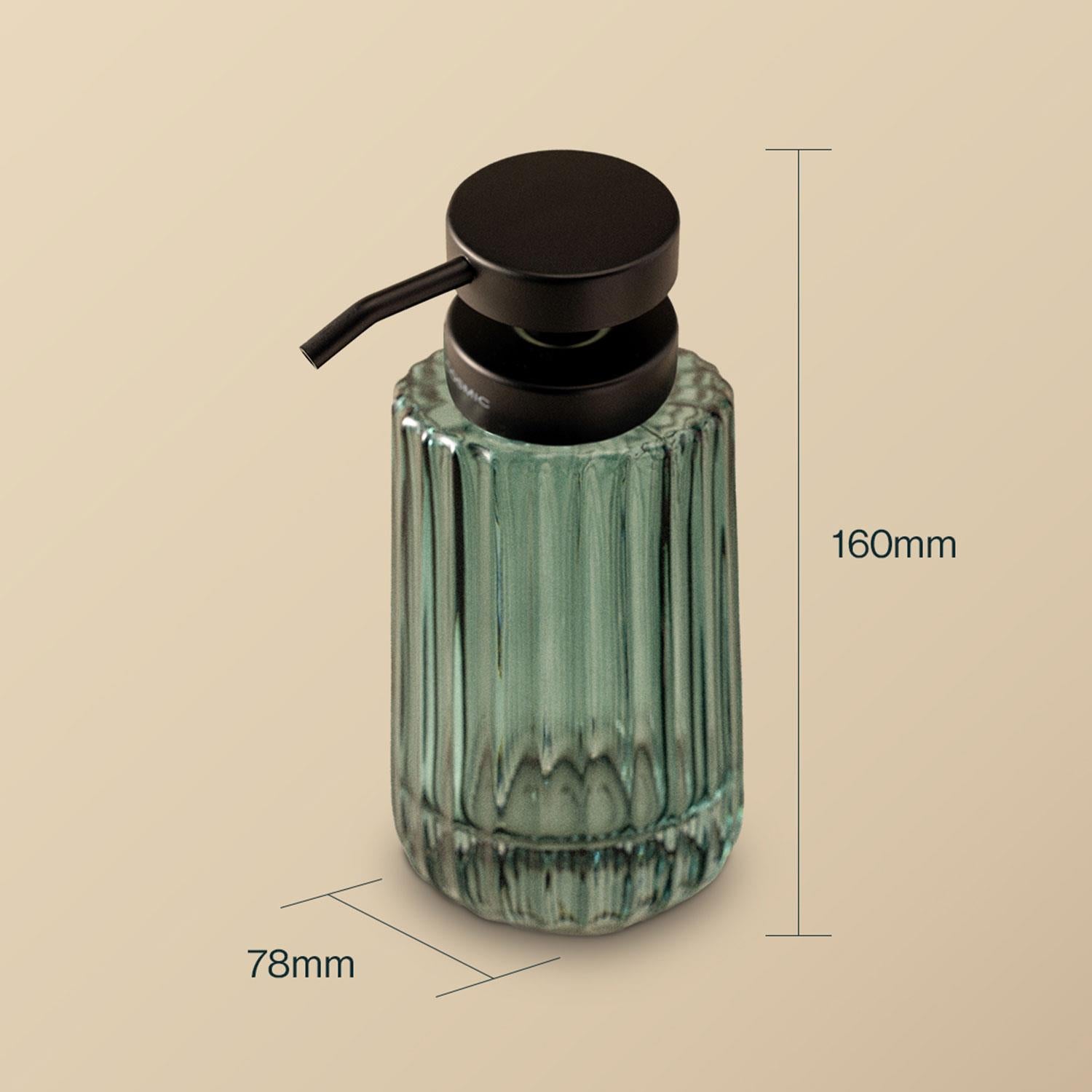 Soap Dispenser, 300ml, Resistant Glass, Grey, Lido Collection