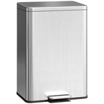Pedal Bin With Soft-close Lid, 20l Kitchen Bin For Home | Silver