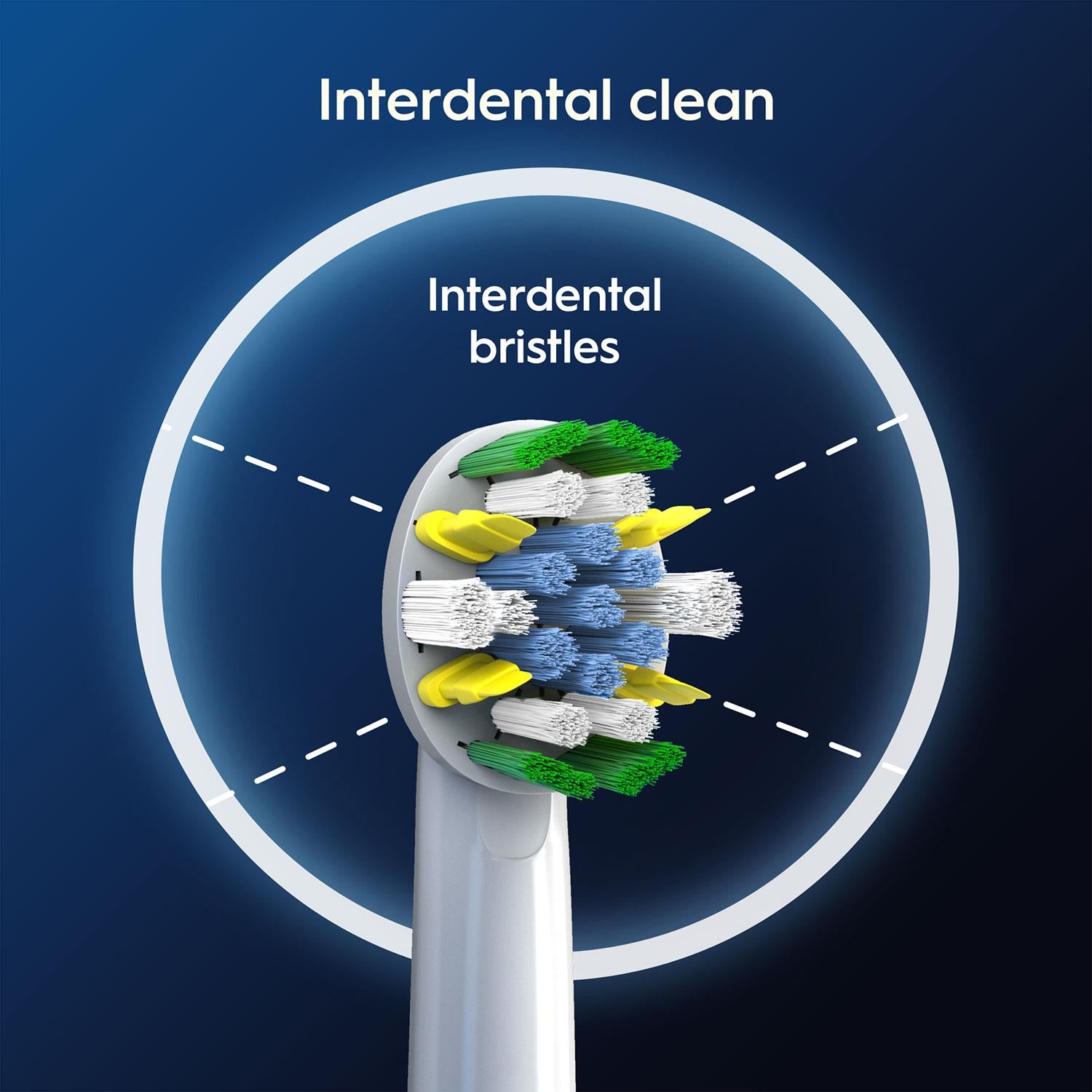 Floss Action White X-filaments Toothbrush Replacement Heads, Pack Of 4