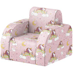 Kids Armchair, Foldable Toddler Chair For Bedroom | Pink