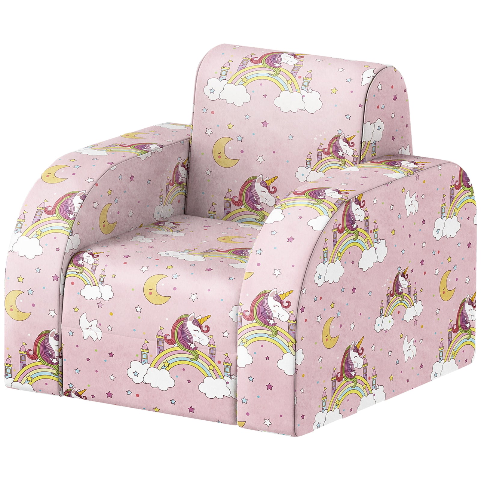 Kids Armchair, Foldable Toddler Chair For Bedroom | Pink