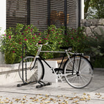 SPORTNOW Vertical & Horizontal Bike Rack, Black