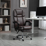 Massage Office Chair, Pu Leather | Dark Brown