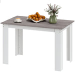 Dining Table For 4-6 People, Wood Effect Tabletop | Grey