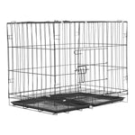 Wire Dog Crate With 2 Doors And Tray | Medium | Black
