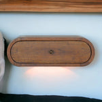 Solid Wood Wall Mounted Round Chestnut Bedside
