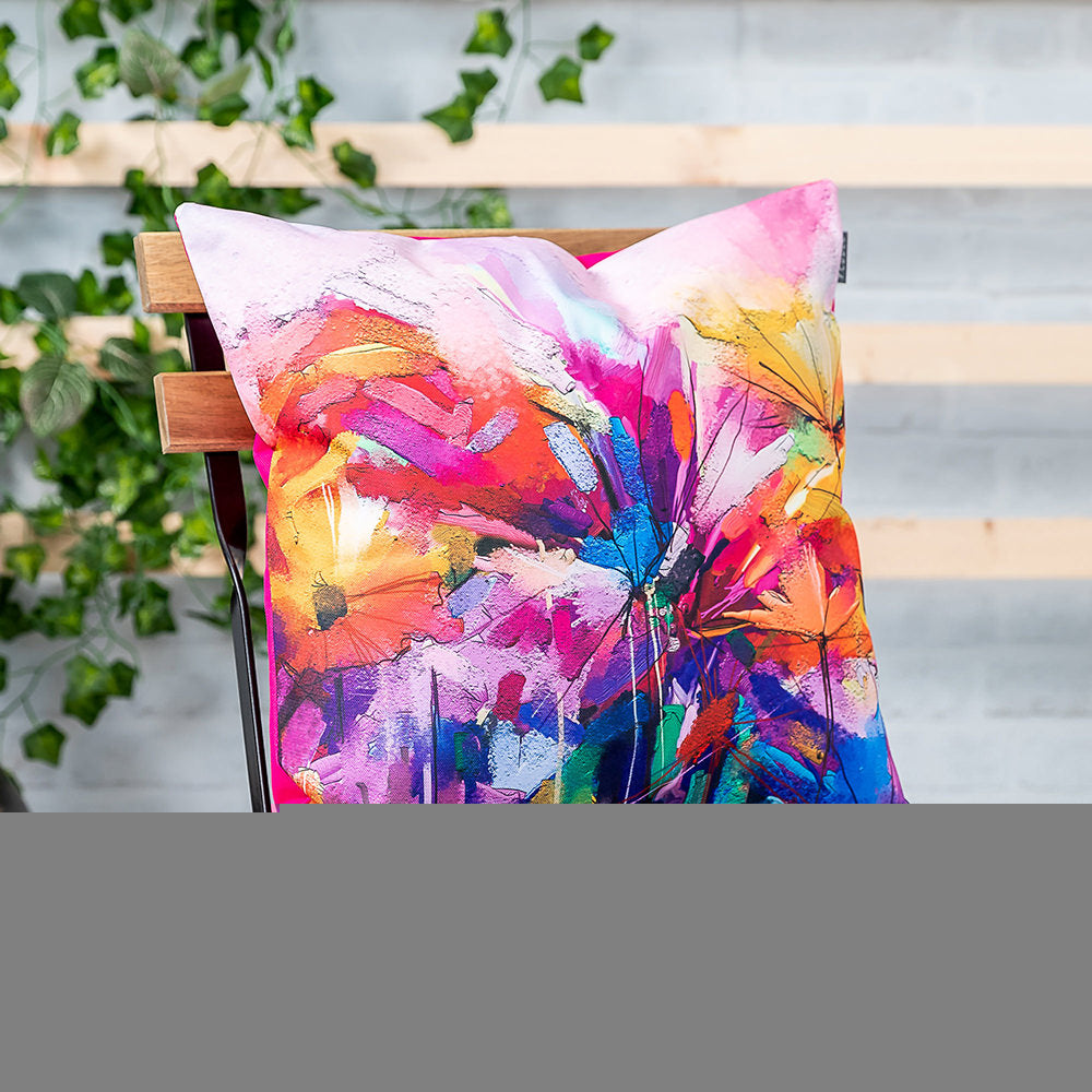 Floral Indoor Outdoor Cushion, Water Resistant