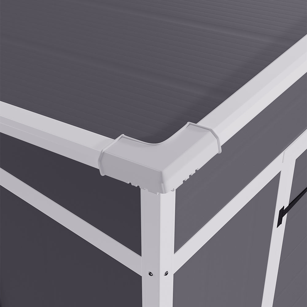 Outdoor Plastic Garden Storage Shed | Medium | Light Grey