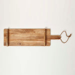 HOMESCAPES Engraved Mango Wood Serving Board, 100 X 30 Cm