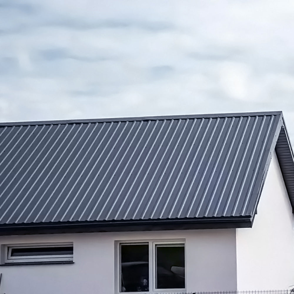 Set Of 6 Steel Corrugated Panels | Large | Gray