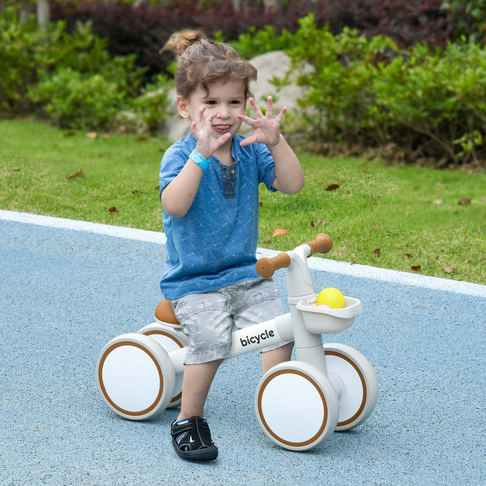 1-3 Year Kids Balance Bike, No Pedal | White