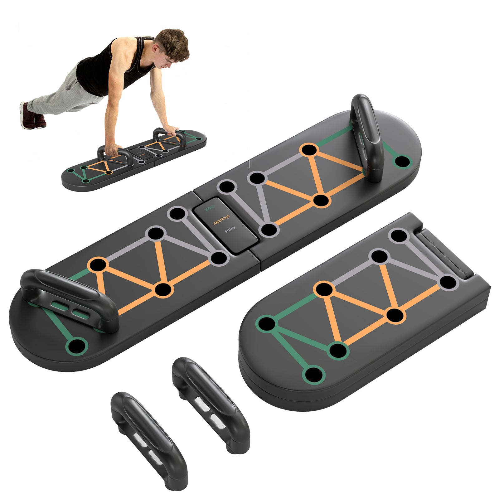 11-in-1 Foldable Push Up Board, Press Up Handles For Home